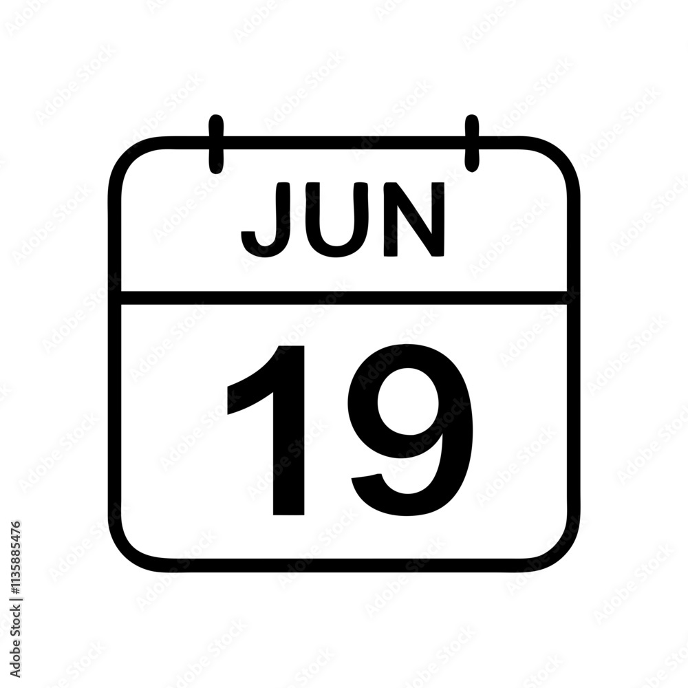 june 19 calendar icon, juneteenth line art, juneteenth icon - simple black line art icon of june 19 calendar, symbolizing juneteenth celebrations. juneteenth vector art. june 19 calendar icon, juneteenth line art, juneteenth icon - simple black line art icon of june 19 calendar, symbolizing juneteenth celebrations. juneteenth vector art.