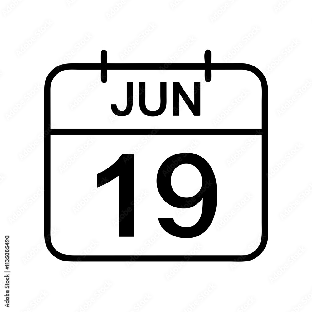 june 19 calendar icon, juneteenth line art, juneteenth icon - simple black line art icon of june 19 calendar, symbolizing juneteenth celebrations. juneteenth vector art. june 19 calendar icon, juneteenth line art, juneteenth icon - simple black line art icon of june 19 calendar, symbolizing juneteenth celebrations. juneteenth vector art.