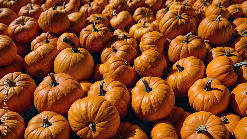 A photograph of a minimalist orange pumpkin background. Generative AI A photograph of a minimalist orange pumpkin background. Generative AI