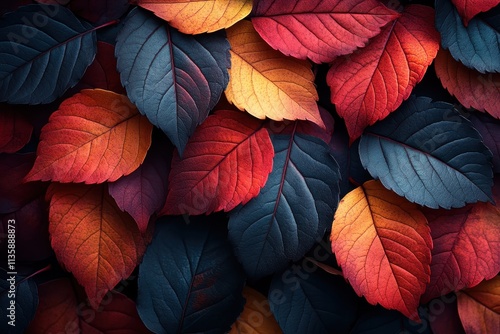 Wallpaper Mural Dark Abstract Background with Autumn Leaves and Subtle Textures Torontodigital.ca