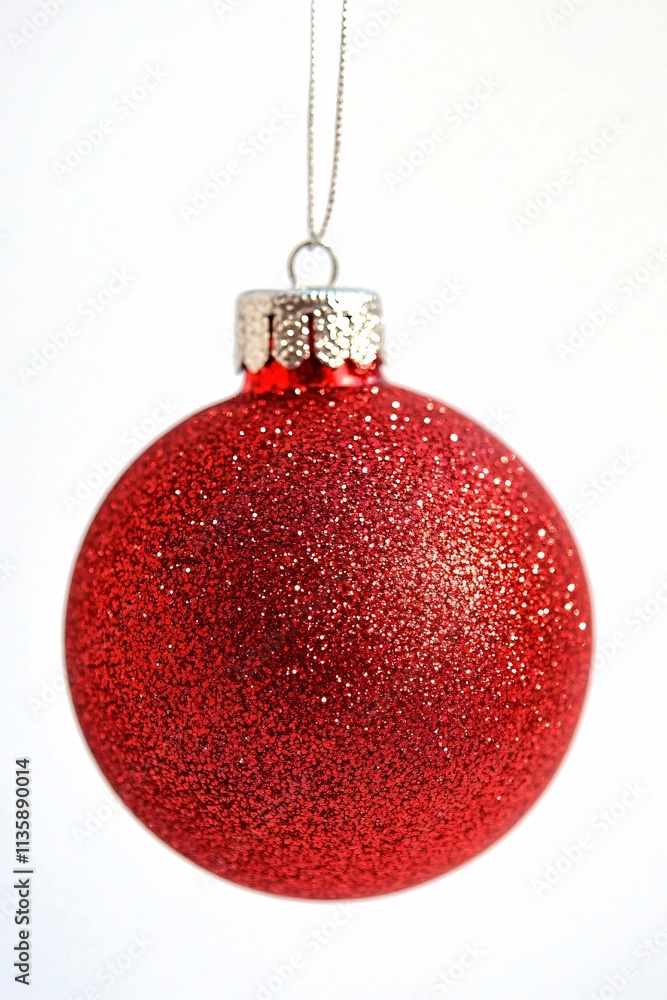 Red Glitter Christmas Ornament Hanging Decoration Red Glitter Christmas Ornament Hanging Decoration