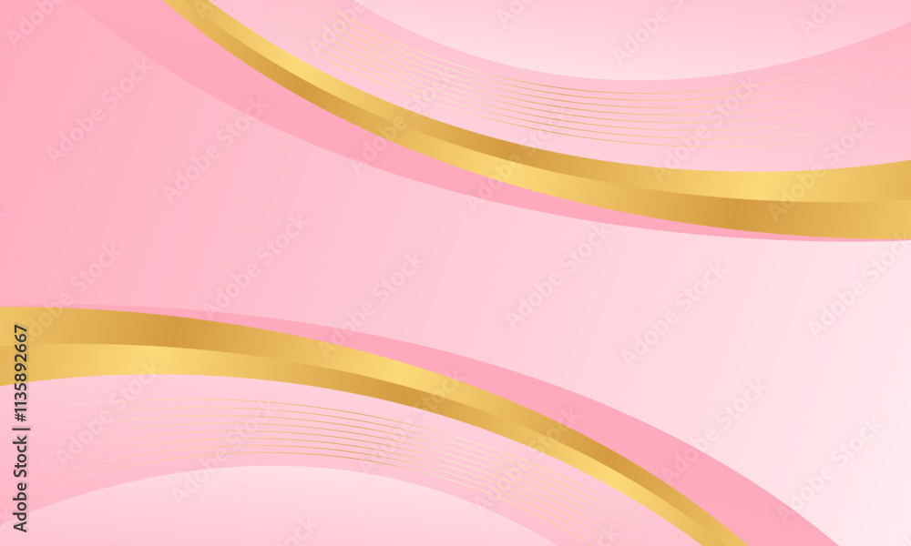 Abstract pink luxury curved background with gold lines. Elegant modern wallpapers. Template banner background for beauty products, sales, ads, events, web and pages Abstract pink luxury curved background with gold lines. Elegant modern wallpapers. Template banner background for beauty products, sales, ads, events, web and pages