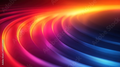 Abstract wave pattern with vibrant colors transitioning from purple to orange.
