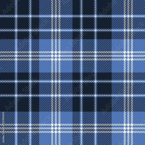 plaid tartan seamless repeat pattern. This is a blue, navy blue, white checkered plaid vector illustration. Design for decorative,wallpaper,shirts,clothing,tablecloths,wrapping,textile,fabric,texture