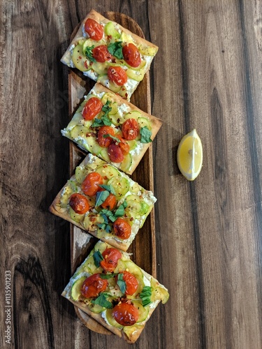 flat bread with veges