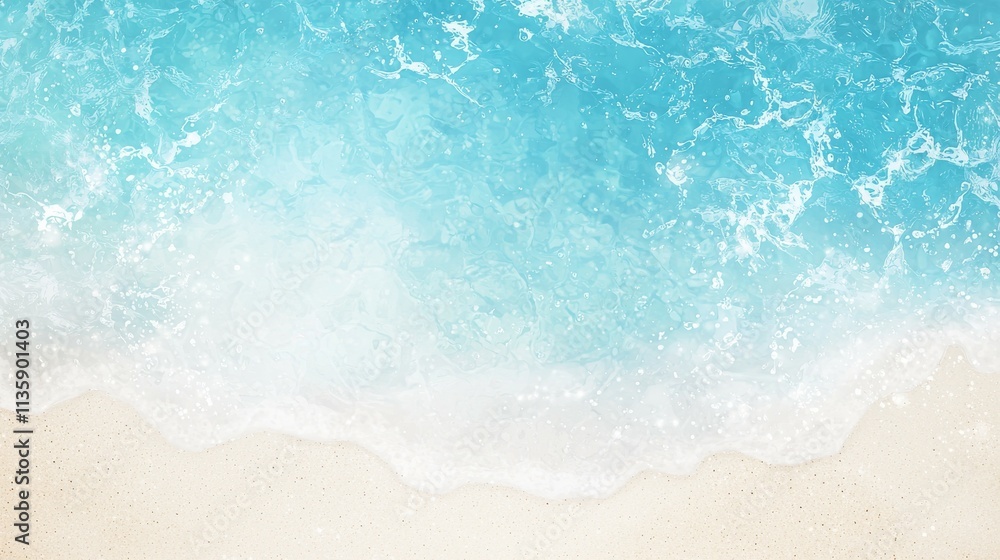 A serene beach scene showcasing gentle waves lapping at a sandy shore. A serene beach scene showcasing gentle waves lapping at a sandy shore.