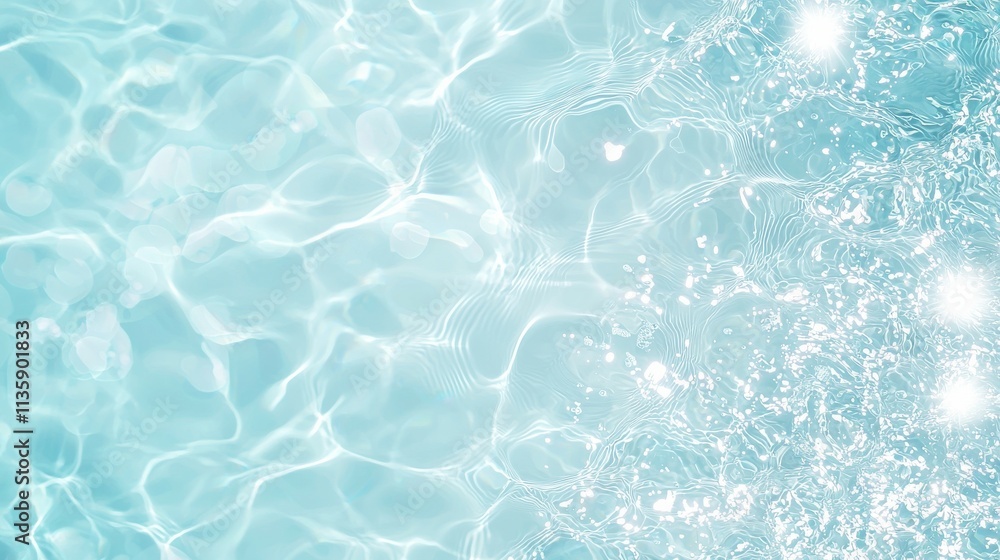 Obraz premium A serene view of clear water with gentle ripples and reflections.