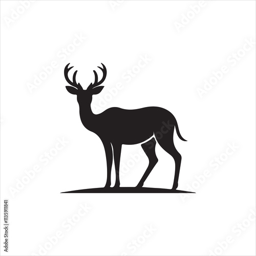 deer silhouette vector illustration