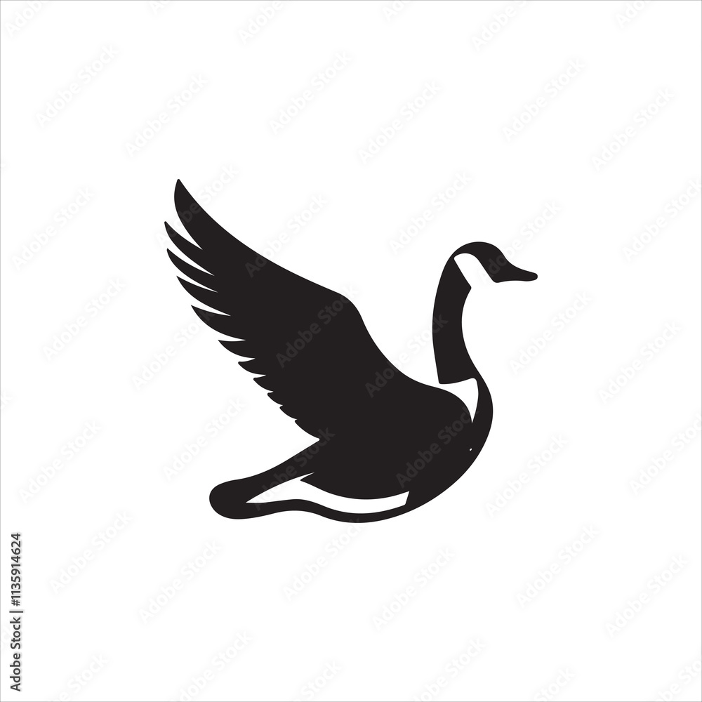 Fototapeta premium illustration of a swan
