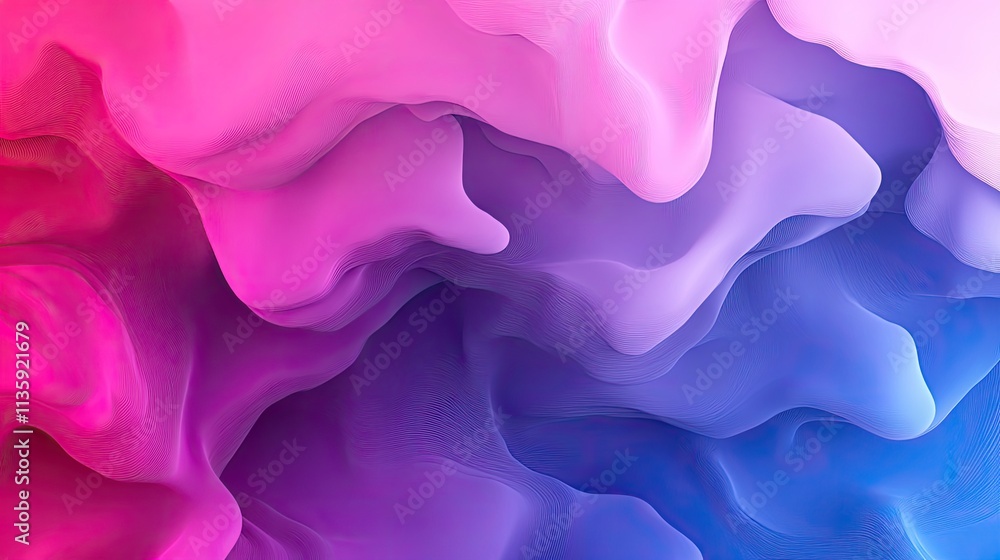 Obraz premium Abstract Pink Purple Blue Wave Pattern Design