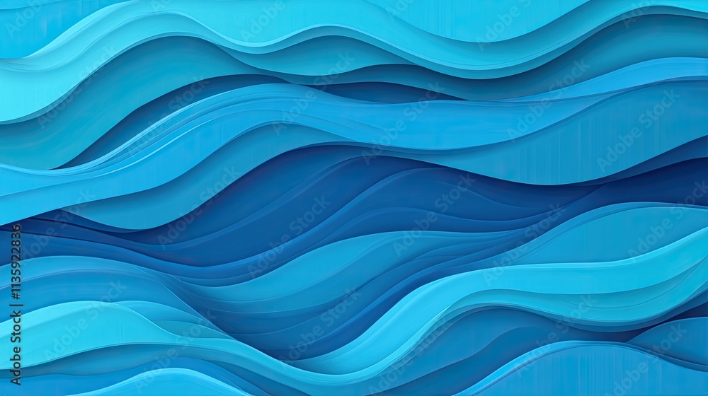 Fototapeta premium Abstract Blue Wave Pattern Design Background