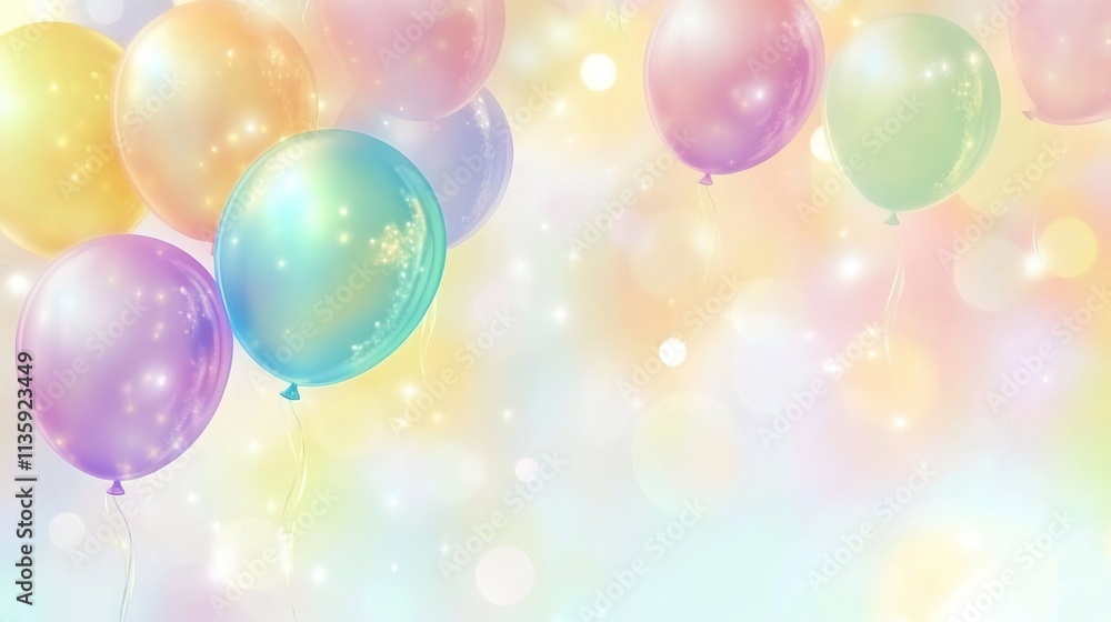 The background features light blue, pink, and yellow pastel colors with a bokeh effect. The background features light blue, pink, and yellow pastel colors with a bokeh effect.