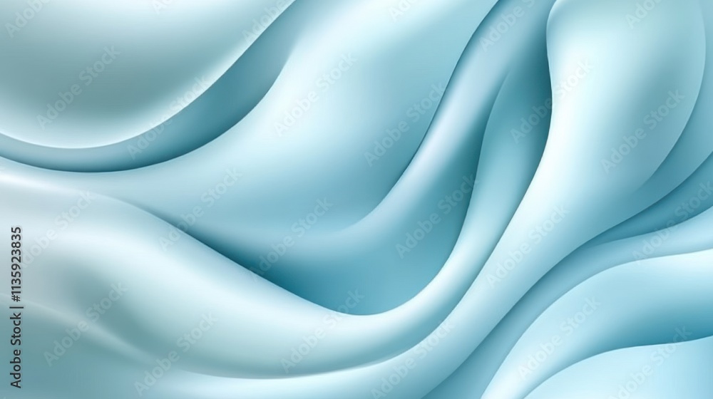 Obraz premium Abstract Blue Waves Flowing Smoothly Together