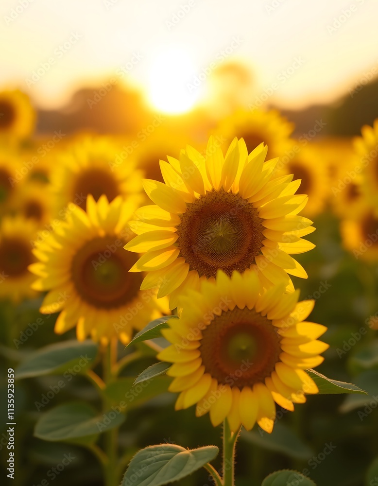 Fototapeta premium field of sunflowers