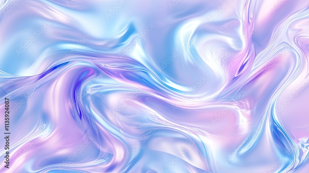 Fototapeta premium Abstract Pastel Swirls of Light Blue and Purple Hues