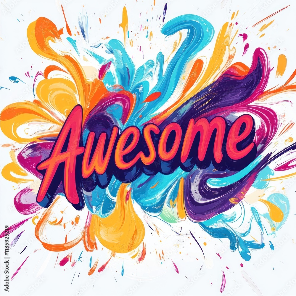 Obraz premium A colorful abstract background with the word 