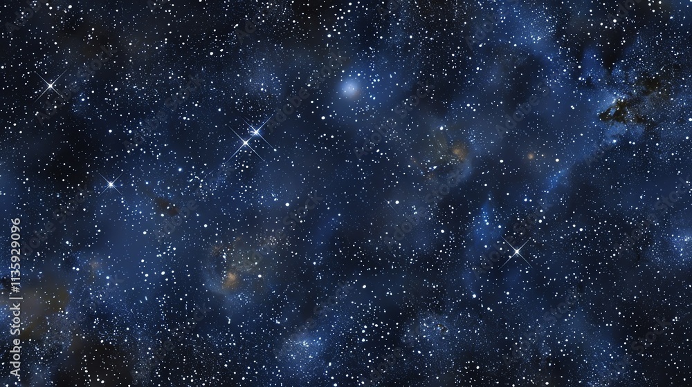 Obraz premium A vast, starry night sky with a band of the Milky Way visible.