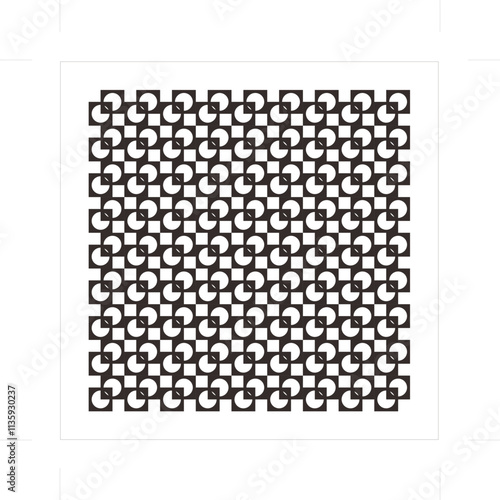 Geometric ornaments formed by squares and circles are beautiful and elegant. For graphic source elements