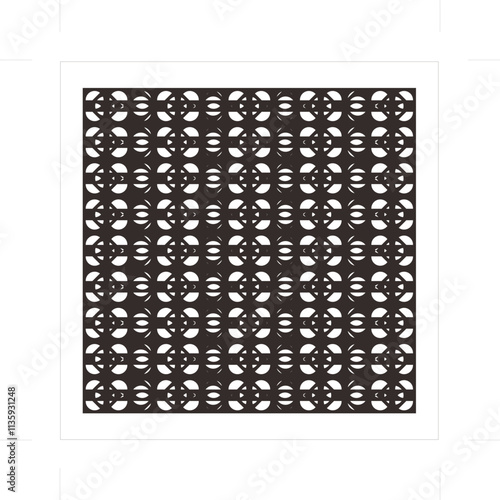 Geometric ornaments formed by squares and circles are beautiful and elegant. For graphic source elements