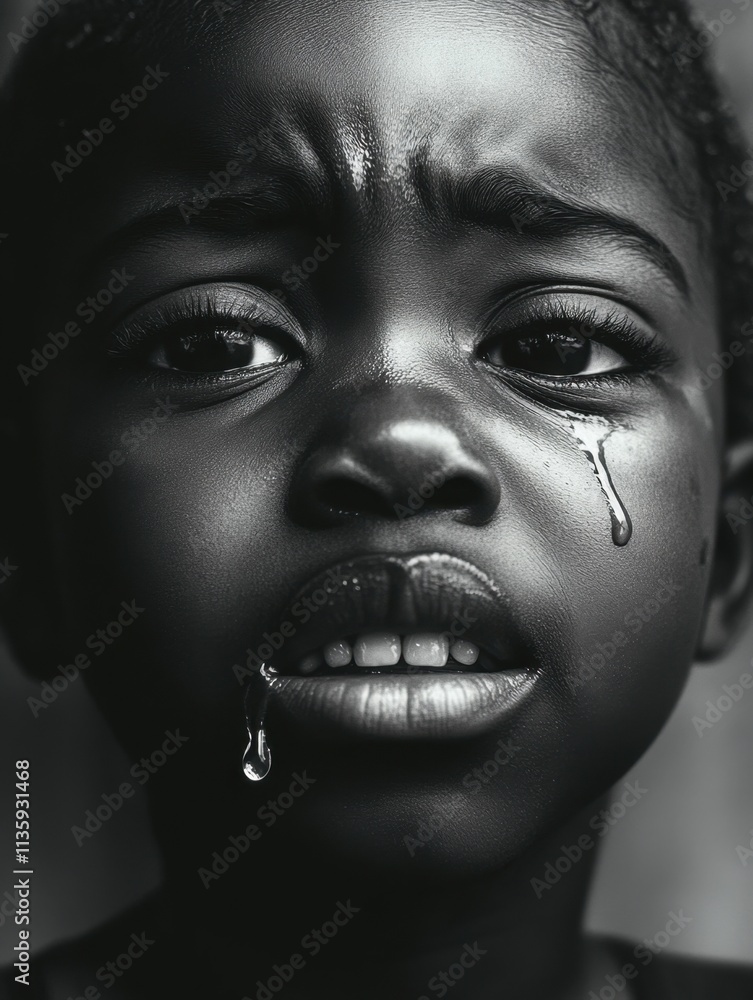 Emotional Portrait of Crying Child Emotional Portrait of Crying Child