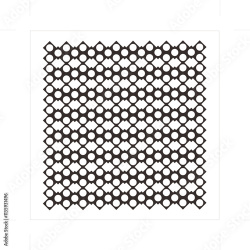 Geometric ornaments formed by squares and circles are beautiful and elegant. For graphic source elements