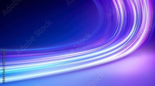 Futuristic Neon Light Streaks Abstract Background