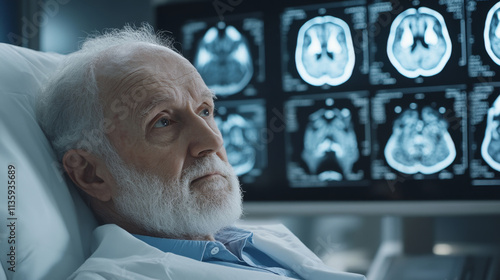 Brain tumor, cerebral vein thrombosis, Parkinson disease, mental disorder dementia, adhd, patient brain scan, MRI or CT 