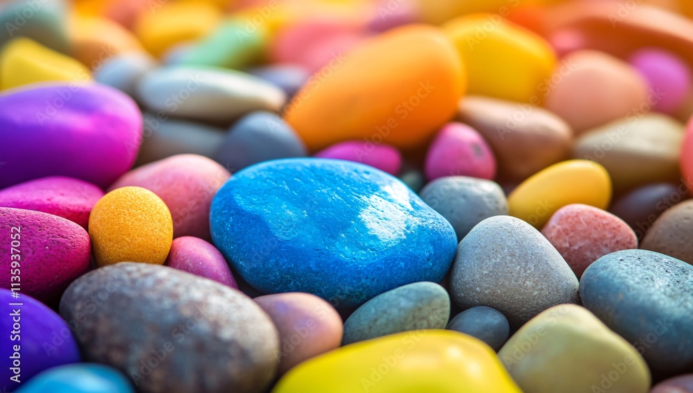 Vibrant Colorful Painted Stones Background Texture Vibrant Colorful Painted Stones Background Texture
