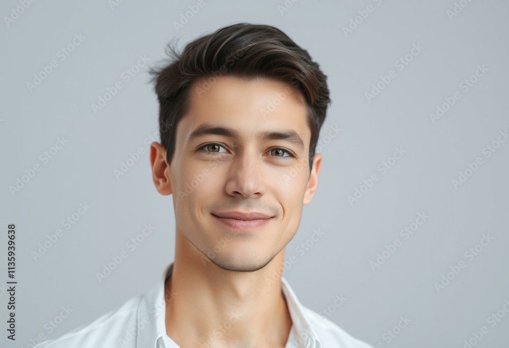 Half-length portrait of a calm male Half-length portrait of a calm male