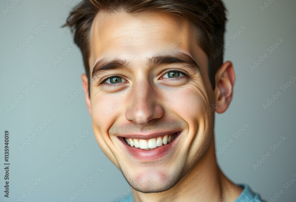 Half-length portrait of a smiling male with a warm expression Half-length portrait of a smiling male with a warm expression