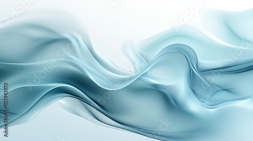 Wallpaper Mural Abstract Blue Wave Design Showing Soft Curves and Flow Torontodigital.ca
