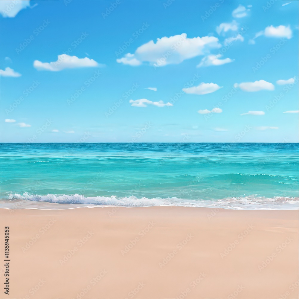 Serene Turquoise Ocean Beach Summer Vacation Wallpaper Serene Turquoise Ocean Beach Summer Vacation Wallpaper