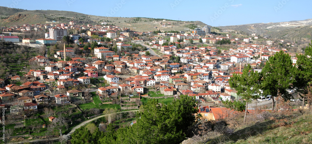 Fototapeta premium A view of the historic Ayas Town in Ankara, Turkey
