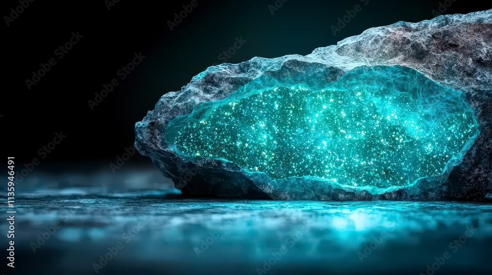 Glowing Crystal Cave in Rock Mystical Stone Background Fantasy Texture Glowing Crystal Cave in Rock Mystical Stone Background Fantasy Texture