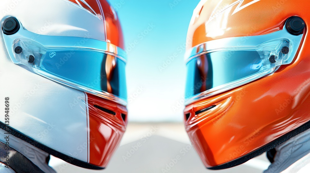 Formula 1 Racing Helmets Closeup Competition Speed Drivers Formula 1 Racing Helmets Closeup Competition Speed Drivers