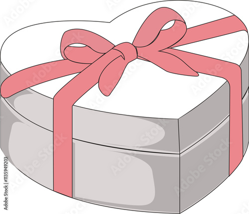 Silhouette image of valentine gift
