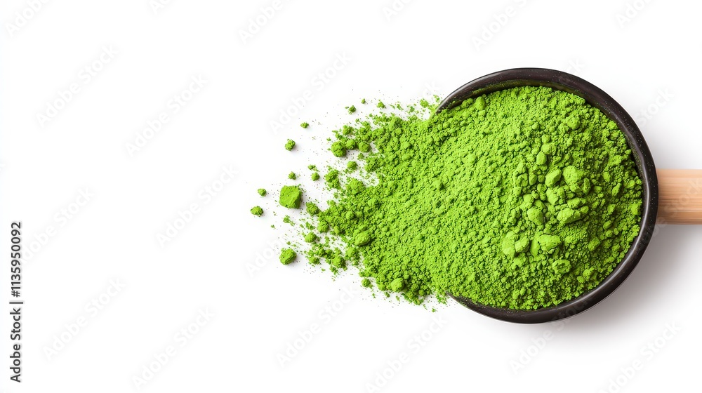 Premium Matcha Powder Green Tea Healthy Drink Food Ingredient Culinary Photo Premium Matcha Powder Green Tea Healthy Drink Food Ingredient Culinary Photo