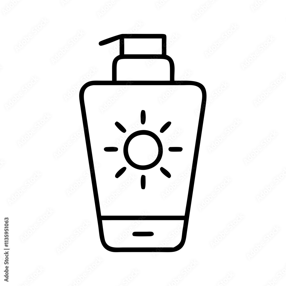 sun lotion bottle icon, summer line art, summer icon - simple black line art icon of sun lotion bottle, symbolizing summer celebrations. summer vector art. sun lotion bottle icon, summer line art, summer icon - simple black line art icon of sun lotion bottle, symbolizing summer celebrations. summer vector art.