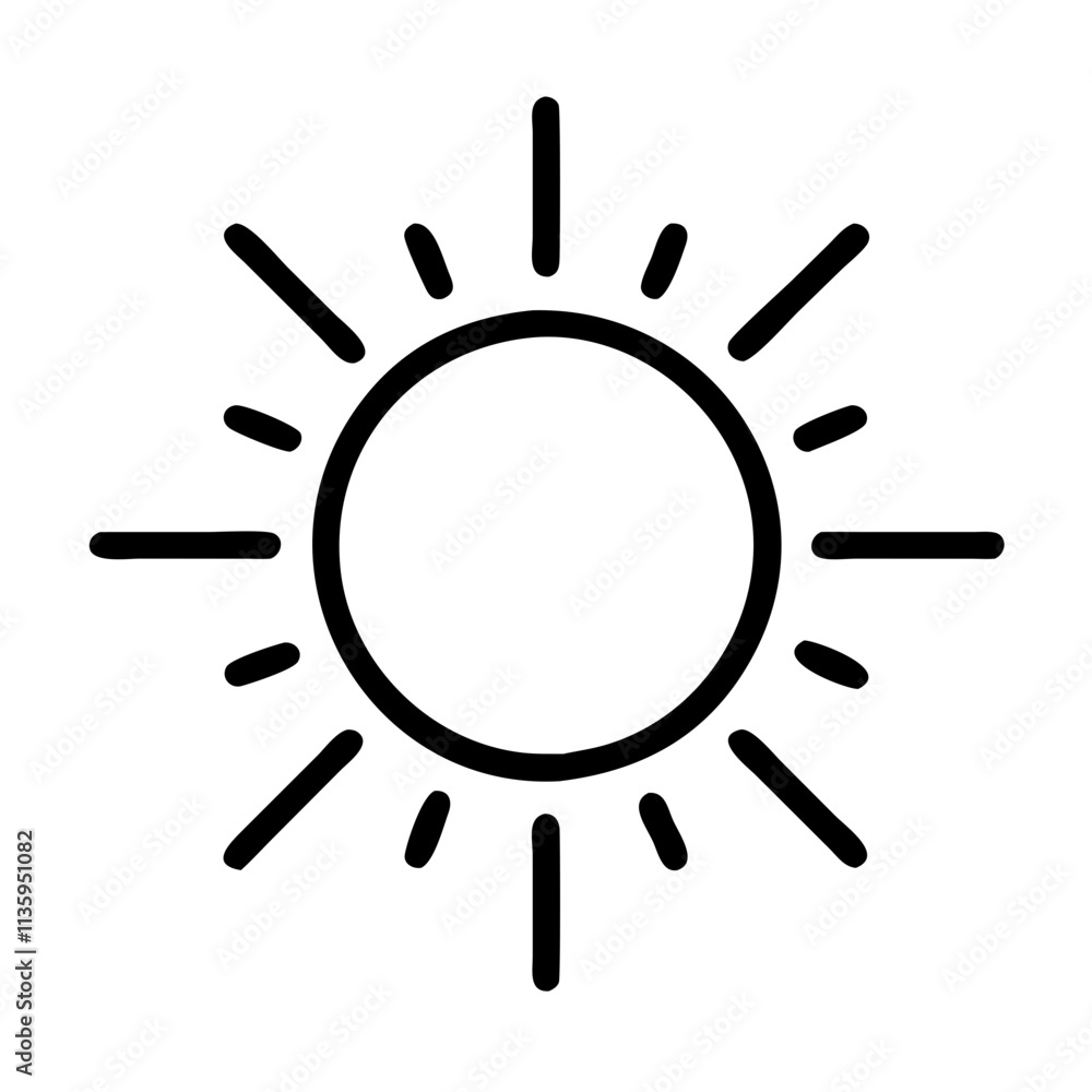 sun with rays icon, summer line art, summer icon - simple black line art icon of sun with rays, symbolizing summer celebrations. summer vector art. sun with rays icon, summer line art, summer icon - simple black line art icon of sun with rays, symbolizing summer celebrations. summer vector art.