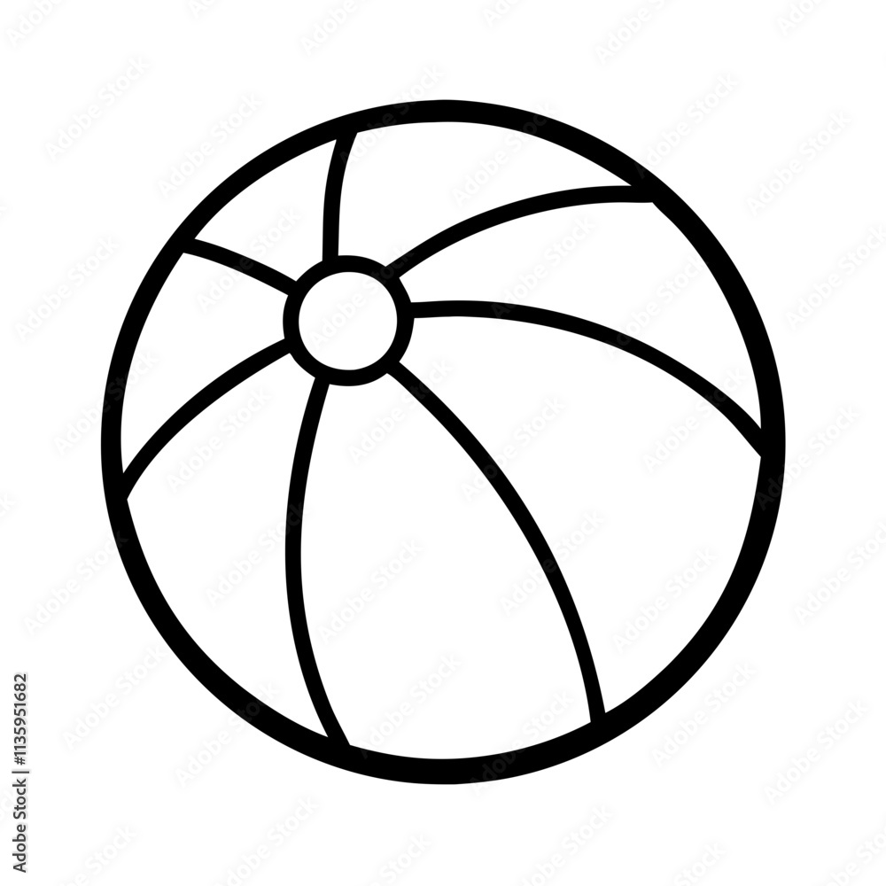 beach ball icon, summer line art, summer icon - simple black line art icon of beach ball, symbolizing summer celebrations. summer vector art. beach ball icon, summer line art, summer icon - simple black line art icon of beach ball, symbolizing summer celebrations. summer vector art.