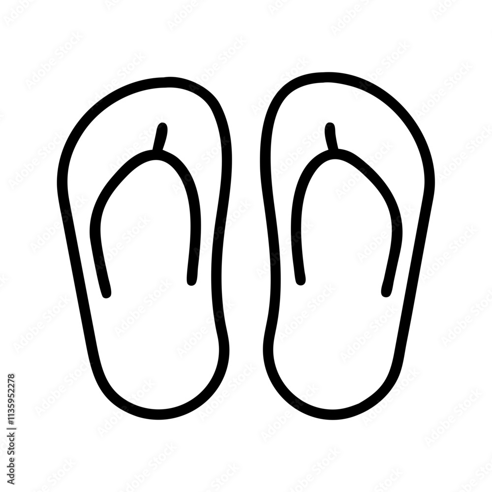 flip flops icon, summer line art, summer icon - simple black line art icon of flip flops, symbolizing summer celebrations. summer vector art. flip flops icon, summer line art, summer icon - simple black line art icon of flip flops, symbolizing summer celebrations. summer vector art.
