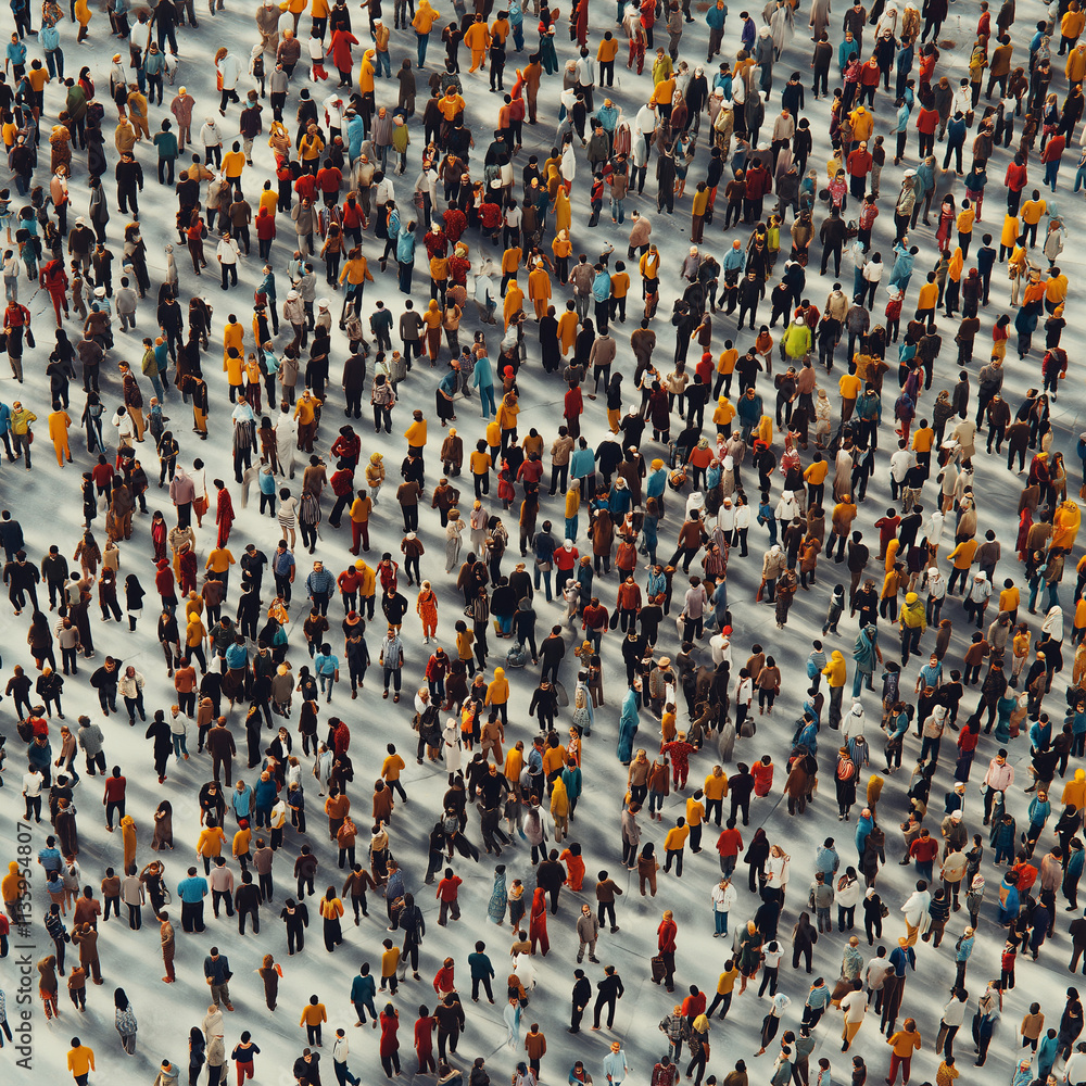 Obraz premium an illustration of a large crowd 