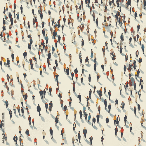 an illustration of a large crowd
