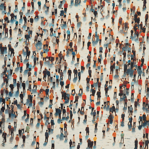 an illustration of a large crowd
