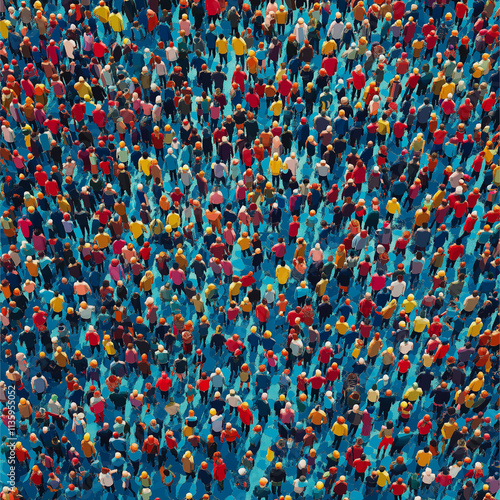 an illustration of a large crowd
