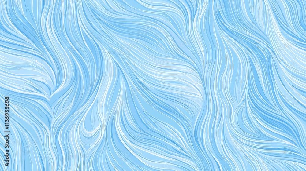 Obraz premium Abstract Blue Swirling Wave Pattern Background Design