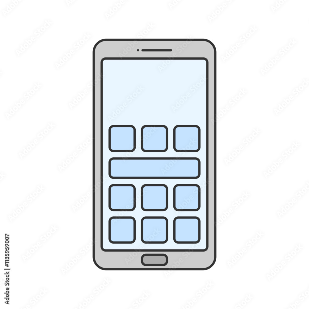 Smartphone icon Illustration perfect for designs with a home appliance or everiday stuff theme Smartphone icon Illustration perfect for designs with a home appliance or everiday stuff theme