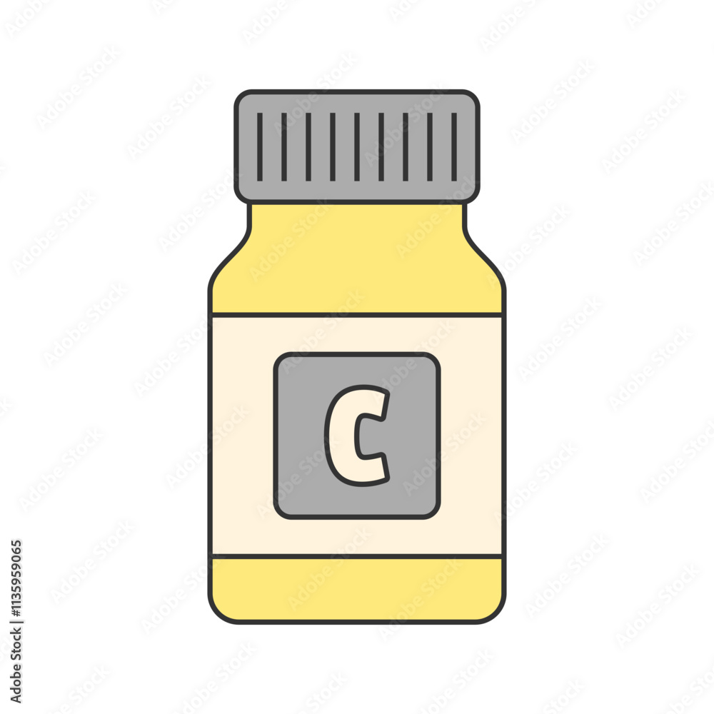Vitamin Bottle icon Illustration perfect for designs with a home appliance or everiday stuff theme Vitamin Bottle icon Illustration perfect for designs with a home appliance or everiday stuff theme