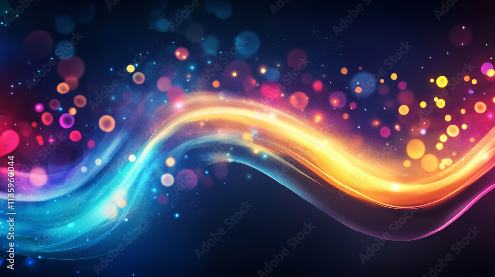Vibrant abstract wave background with colorful lights and futuristic vibe Vibrant abstract wave background with colorful lights and futuristic vibe