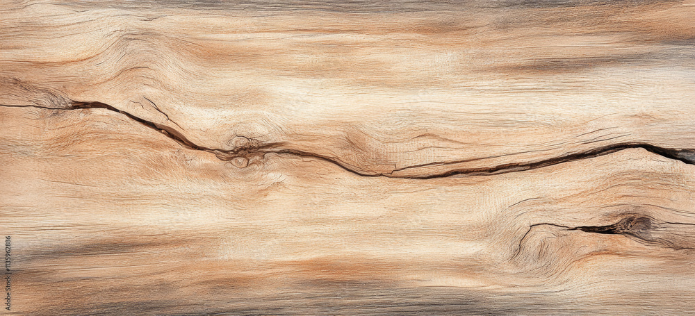 Close up of wood grain with large cracks, showcasing natural textures and patterns Close up of wood grain with large cracks, showcasing natural textures and patterns